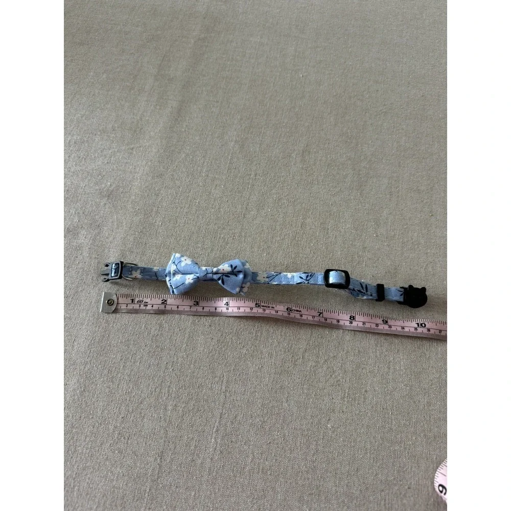 Blue Floral Kitten Collar Breakaway 6-9